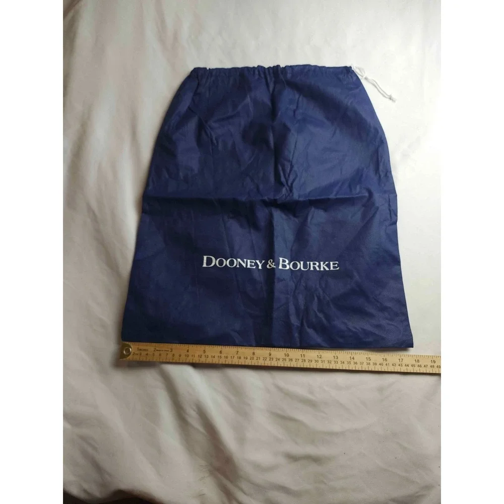 Dooney & Bourke Dust‎ Bag Medium Blue White Graphic Logo Drawstring Storage Case